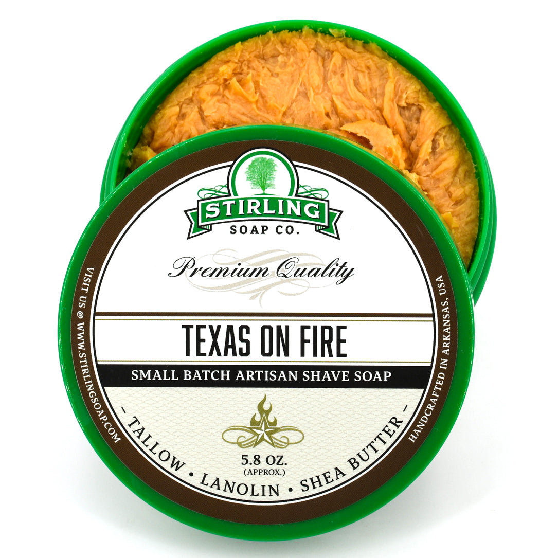 Texas on Fire - Shave Soap – Stirling Soap Company Wholesales